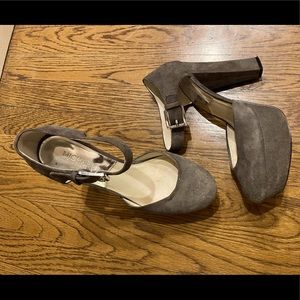 Grey Suede Michael Kors Platform Heels